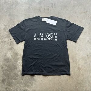 Maison Martin Margiela Black Numeric Graphic Tee